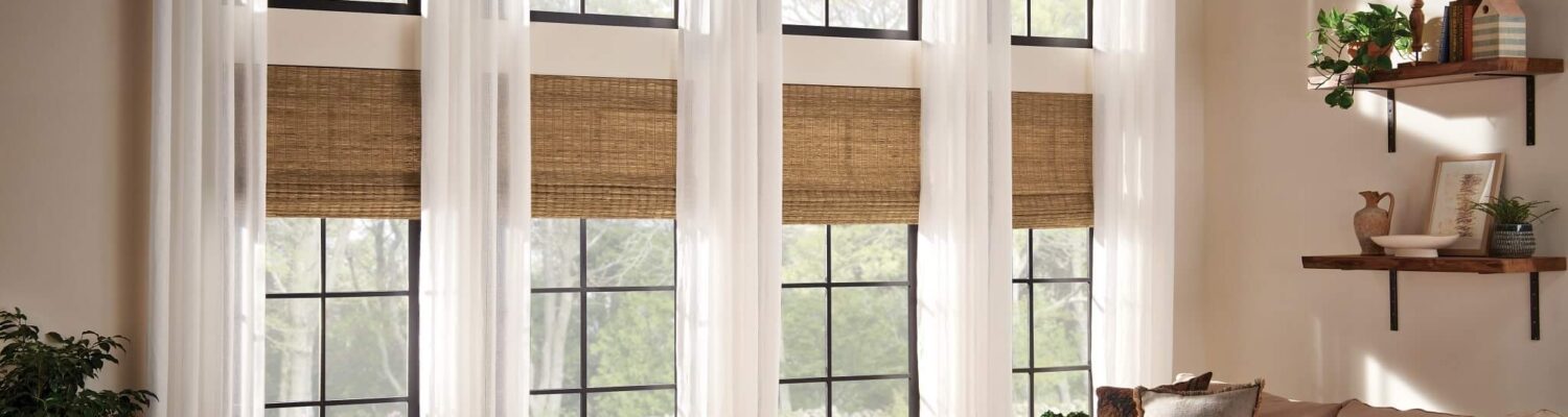 Surfaces | Medium Bamboo Window Treatments for Living Room